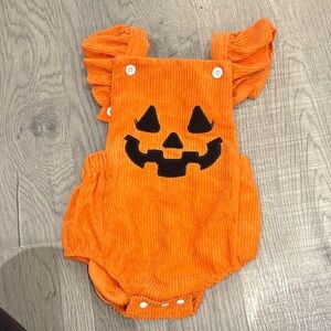 Orange Pumpkin Baby Romper
